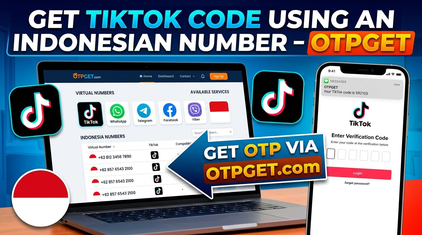 How to Get TikTok Code Online With an Indonesian Number | OTPGET
