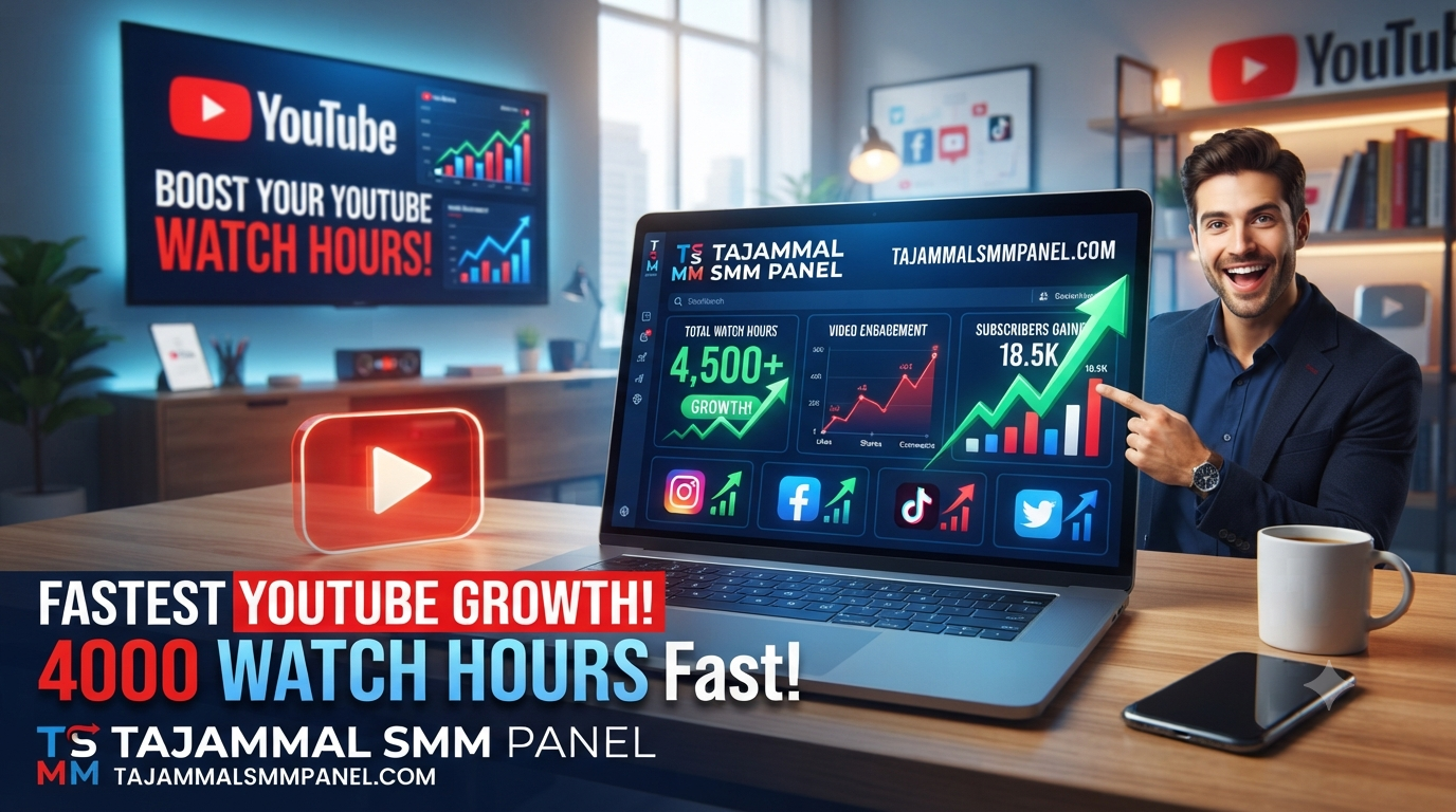 Buy YouTube Watch Hours | TAJAMMAL SMM PANEL for Growth Online