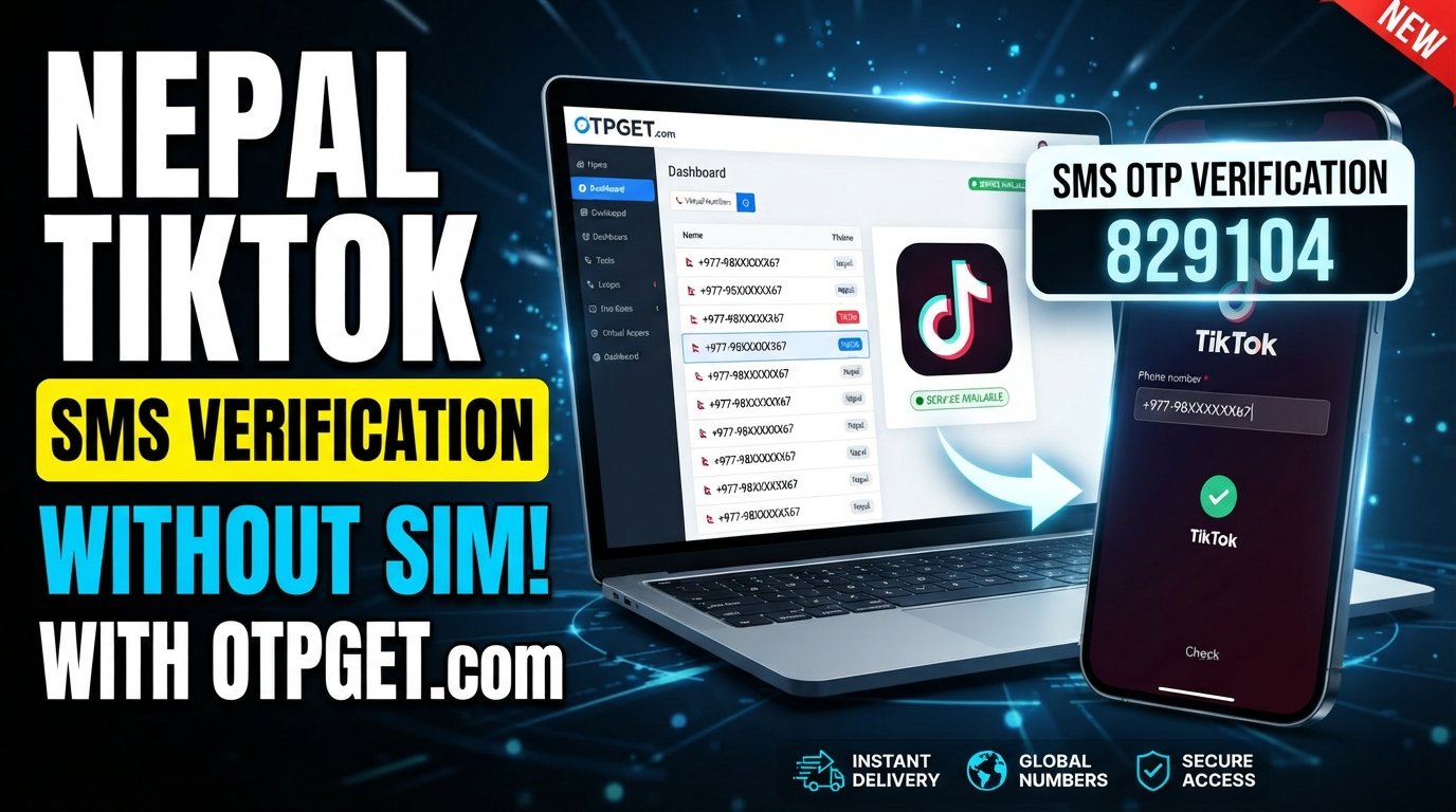 Nepal Virtual Number for TikTok SMS | OTPGet Step Guide