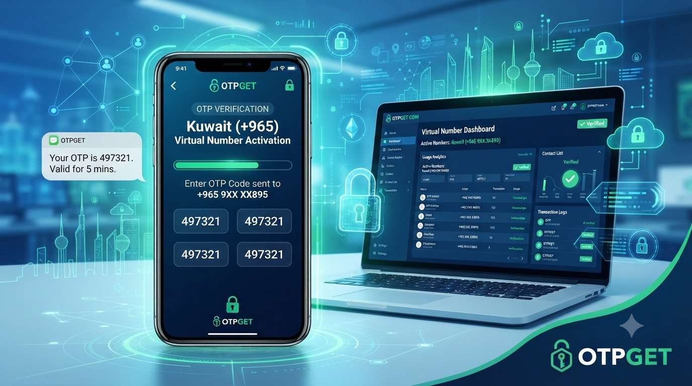 Buy Kuwait Virtual Number for OTP Verification with OTPGET