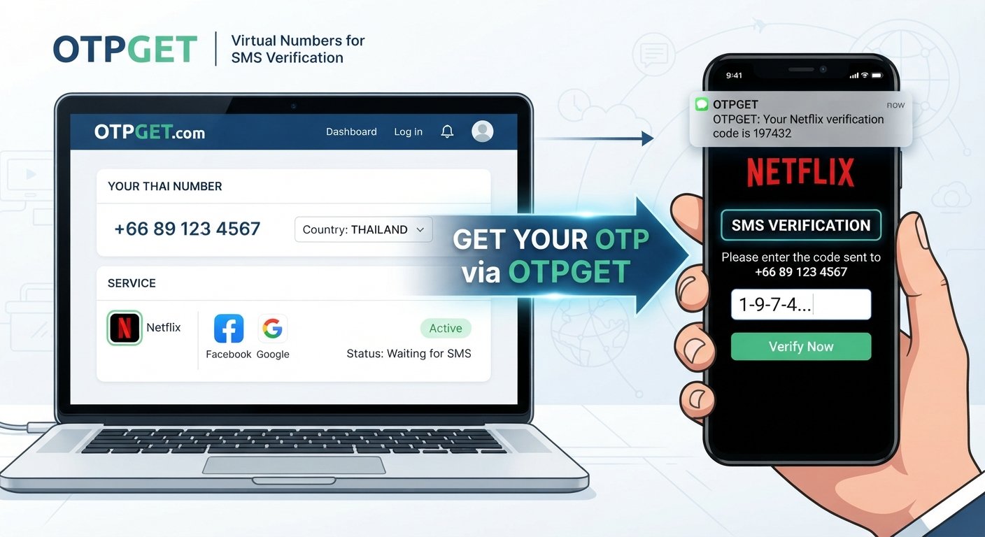 Thailand Virtual Number for Netflix Account: OTPGET Guide