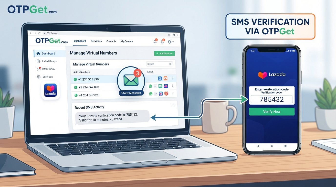 Verify Lazada with a Virtual Number – OTPGet Guide