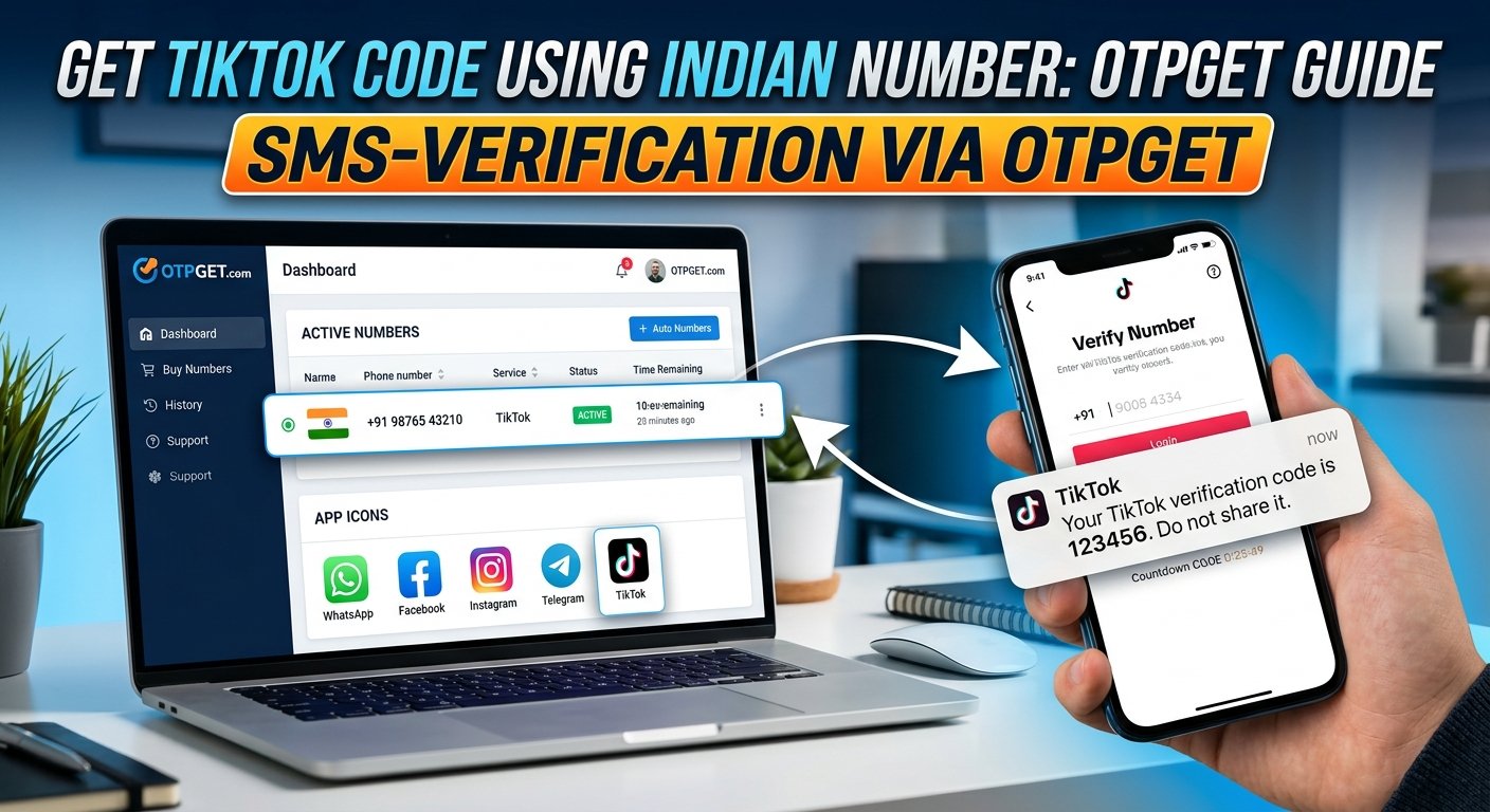Get TikTok Verification Code Using an Indian Number | OTPGET