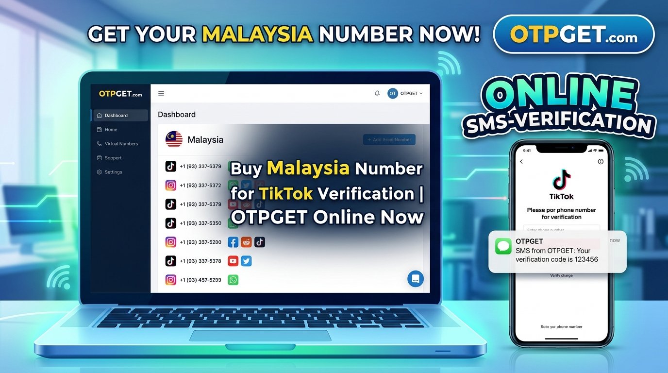 Buy Malaysia Number for TikTok Verification | OTPGET Online