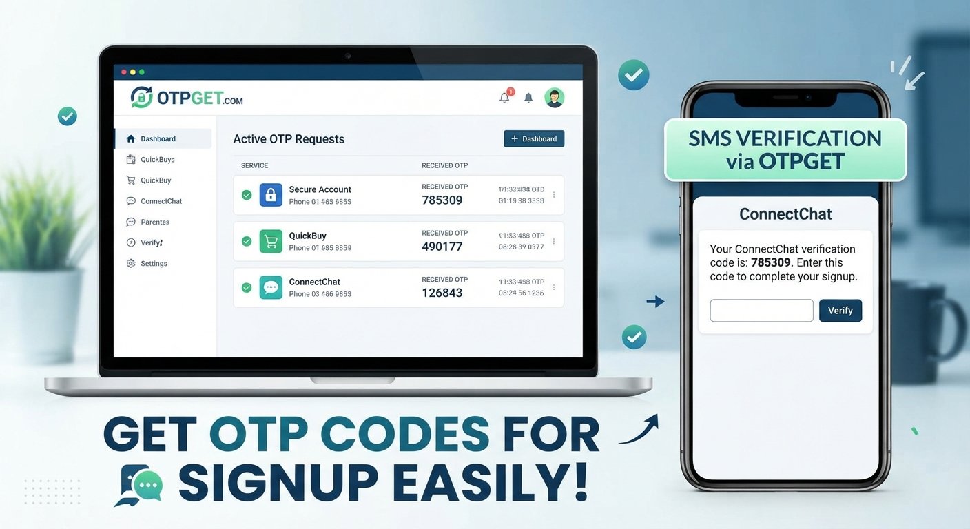 Get OTP Codes for Signup Easily with OTPGET’s Simple Dashboard