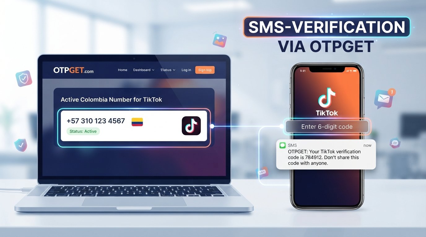 Colombia Number to Receive TikTok Code — OTPGET Guide