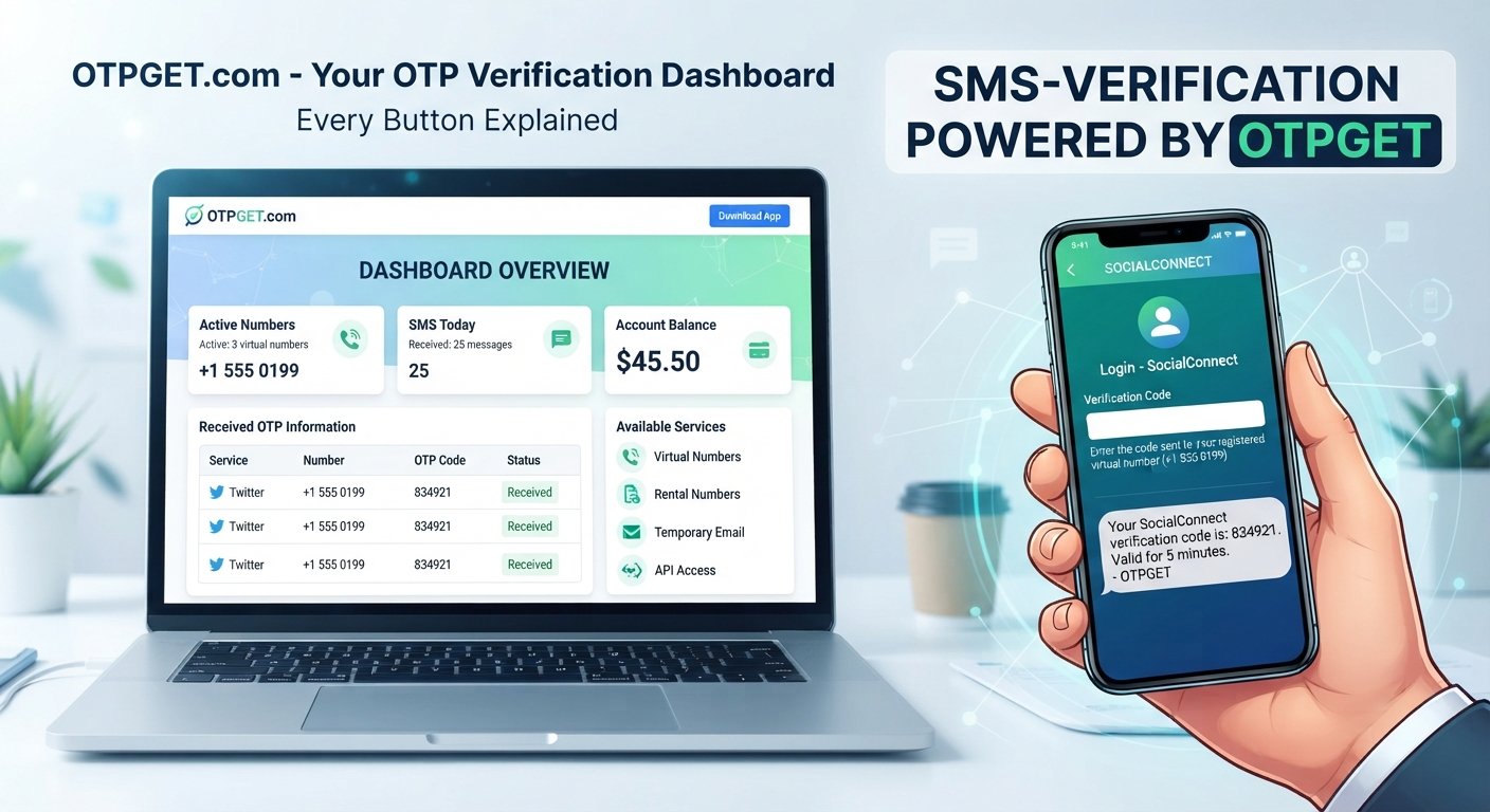 SEO Title: 12. OTPGet Dashboard Tour: Every Button Explained for All Users