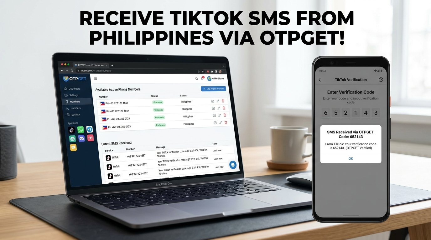Receive TikTok SMS From Philippines Online with OTPGET Now