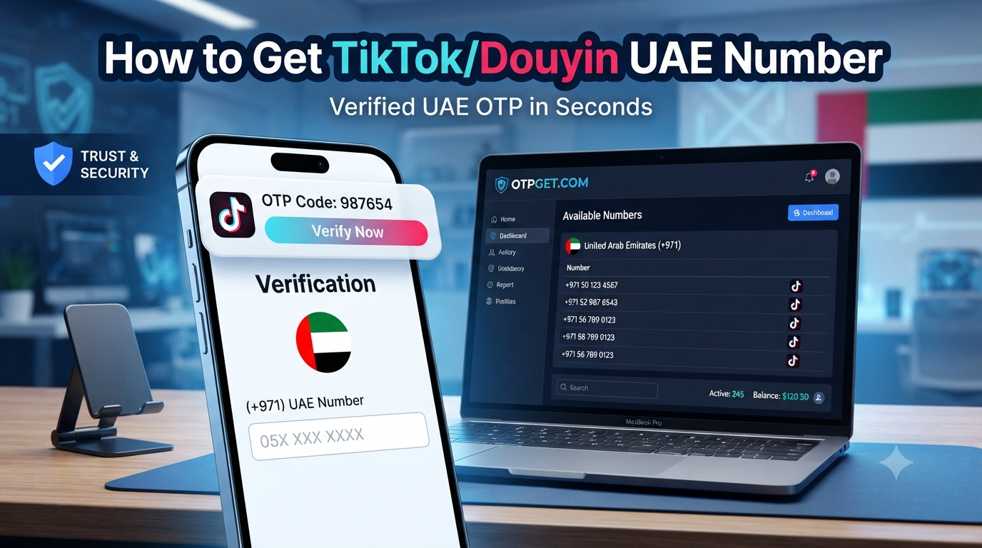 How to Get TikTok/Douyin UAE Number Using OTPGET Online