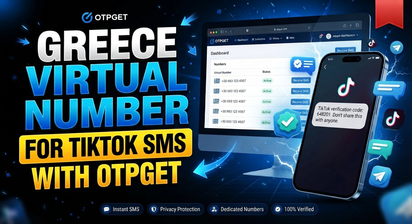 Greece Virtual Number for TikTok SMS | OTPGet Verification Guide