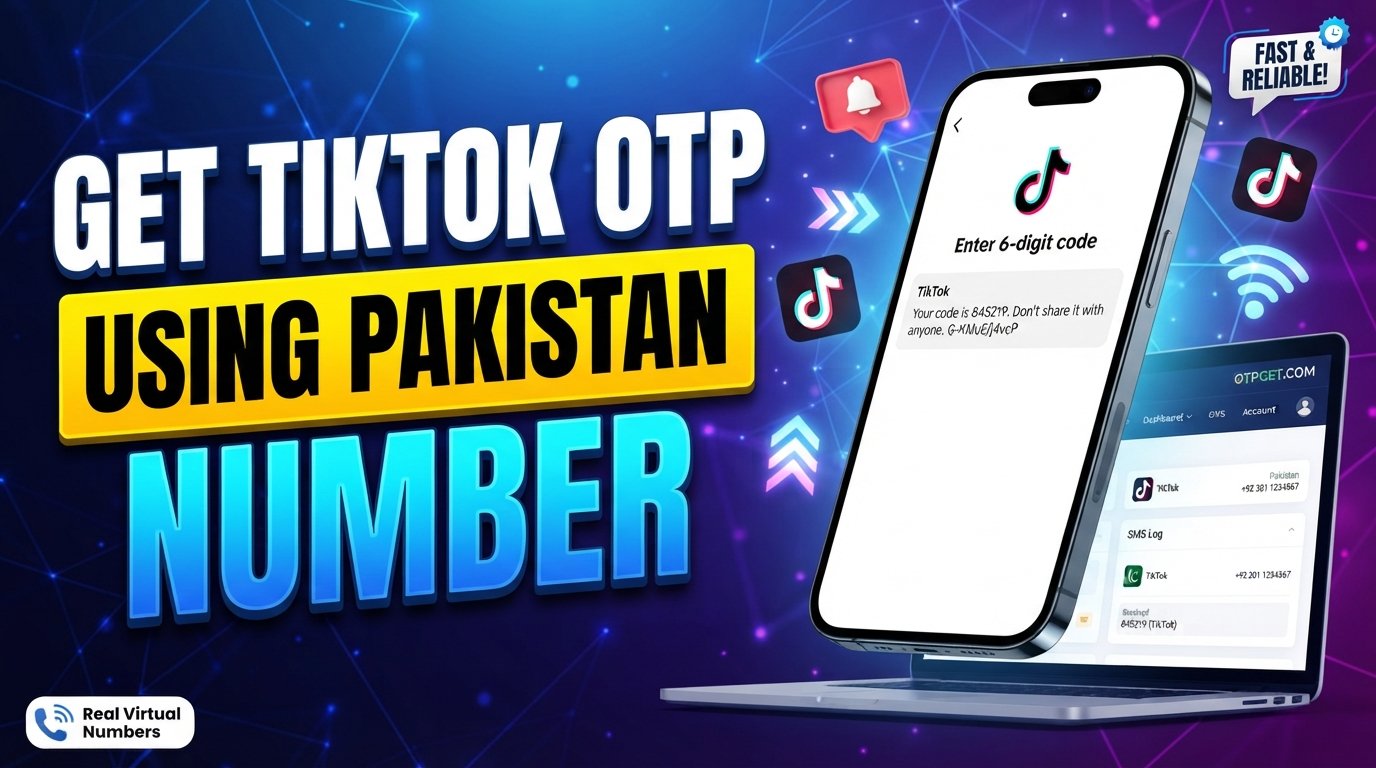 Get TikTok OTP Code Using Pakistan Number | OTPGET Online Guide