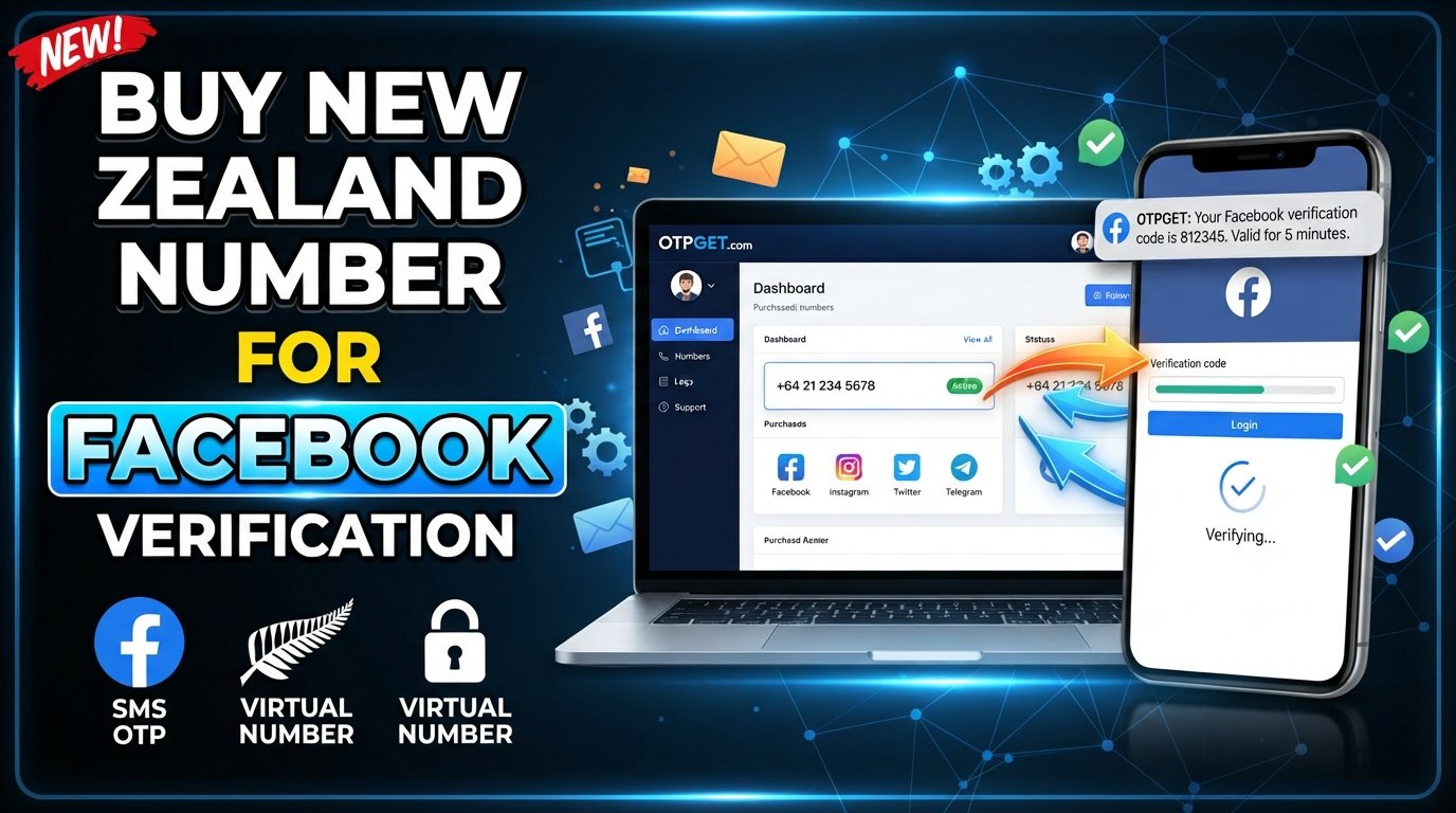 Buy New Zealand Number for Facebook Verification Online | OTPGET