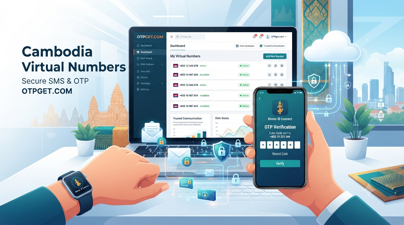 Cambodia Virtual Number for OTP Verification | OTPGet Solution