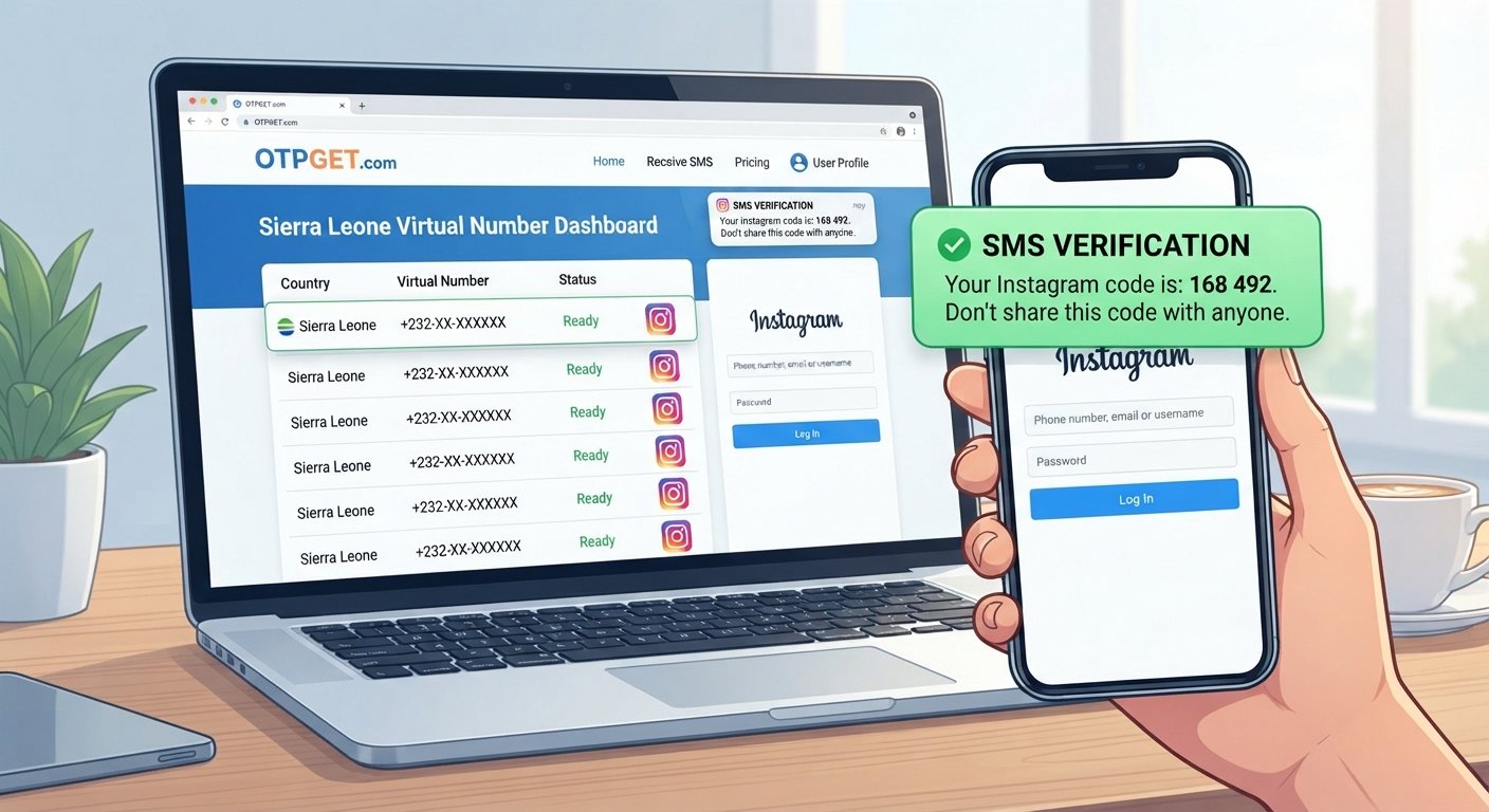 How to Get a Sierra Leone Number for Instagram OTP | OTPGET Guide