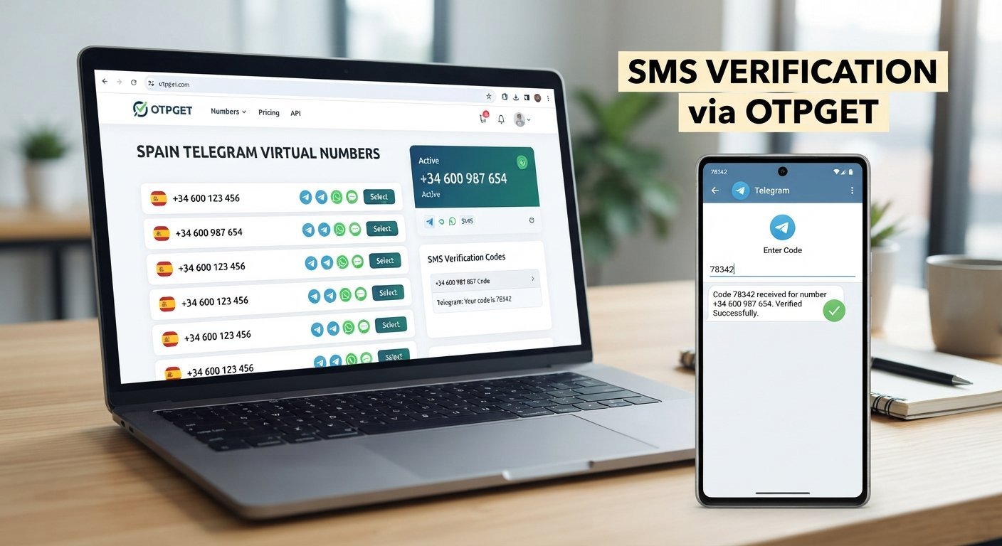Spain Telegram Virtual Number: Private Messaging with OTPGET