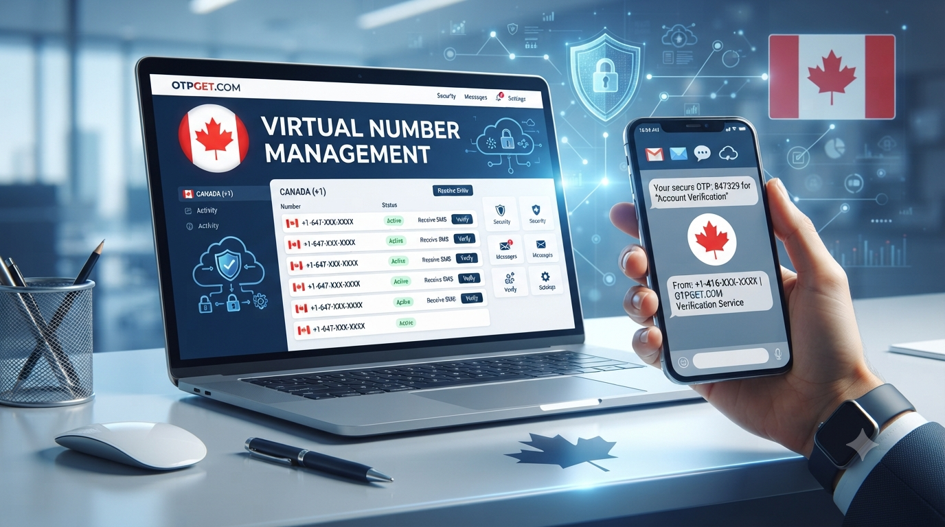 Virtual Number Canada: Get Secure OTPs Easily with OTPGET Online