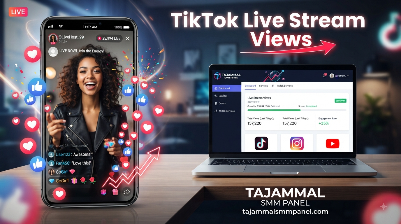 TikTok Live Stream Views | TAJAMMAL SMM PANEL for TikTok Growth