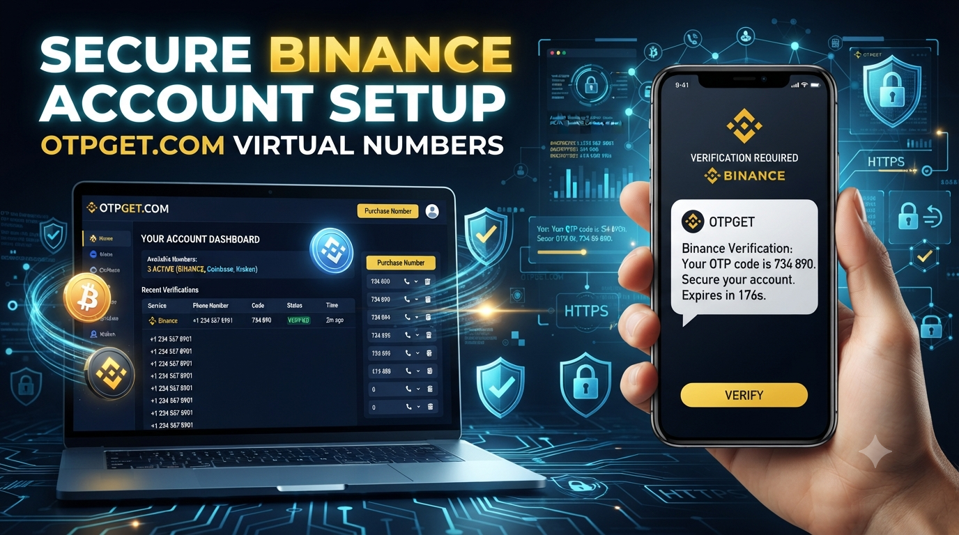 Binance Account Setup Using Virtual Number with OTPGet Solution