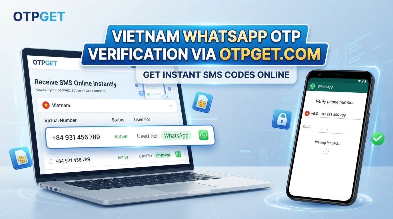 WhatsApp OTP Number for Vietnam: Receive Codes Online on OTPGET