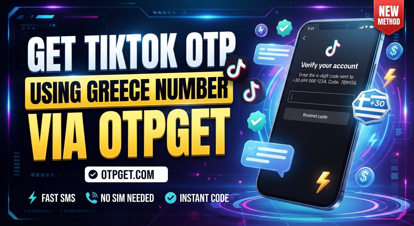 Get TikTok OTP Code Using Greece Number — OTPGET How To Guide