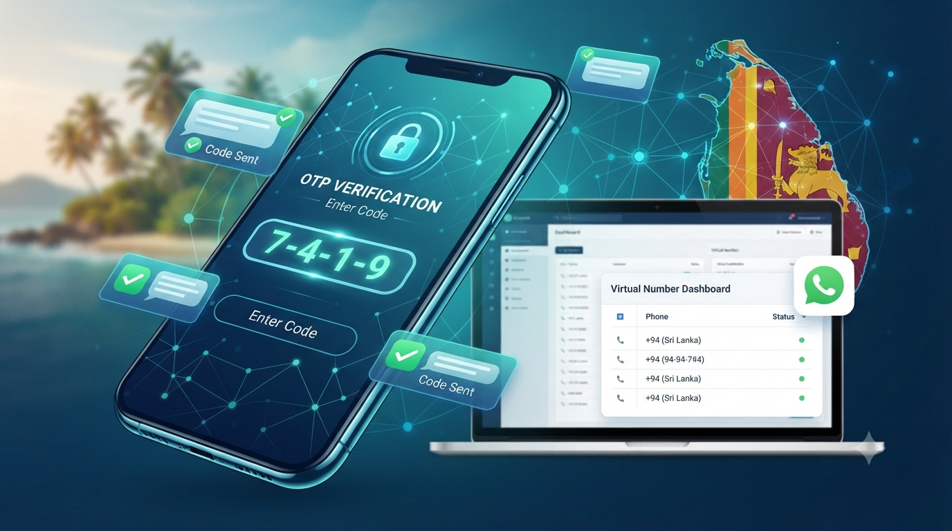 Sri Lanka Virtual Number for OTP Verification with OTPGet
