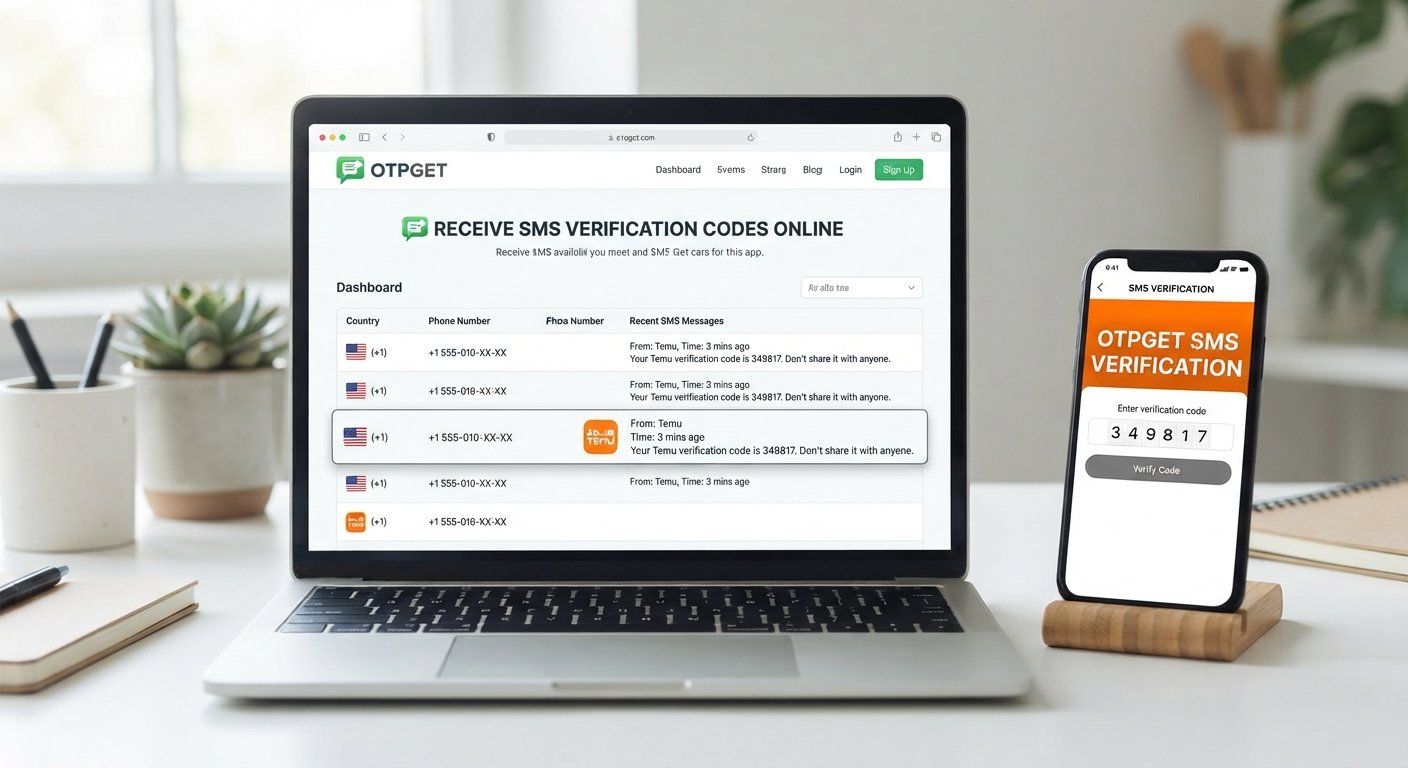 Temu OTP Number – Receive SMS Code Online with OTPGET