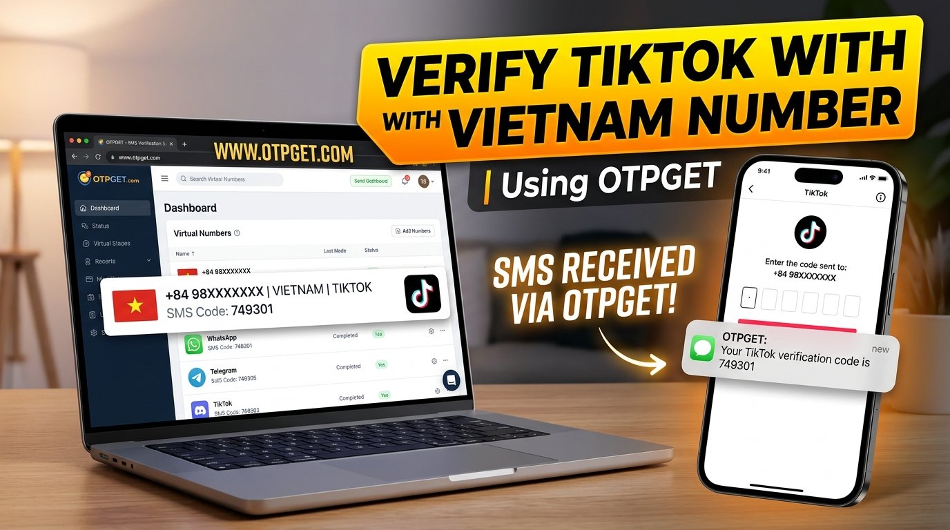 How to Verify TikTok With a Vietnam Phone Number Using OTPGET