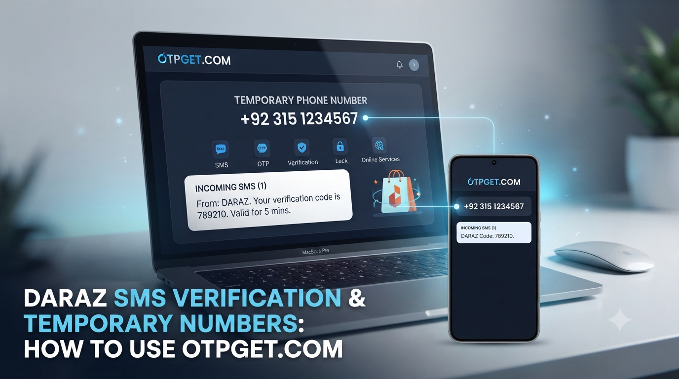Daraz SMS Verification Temporary Number: How OTPGET Helps