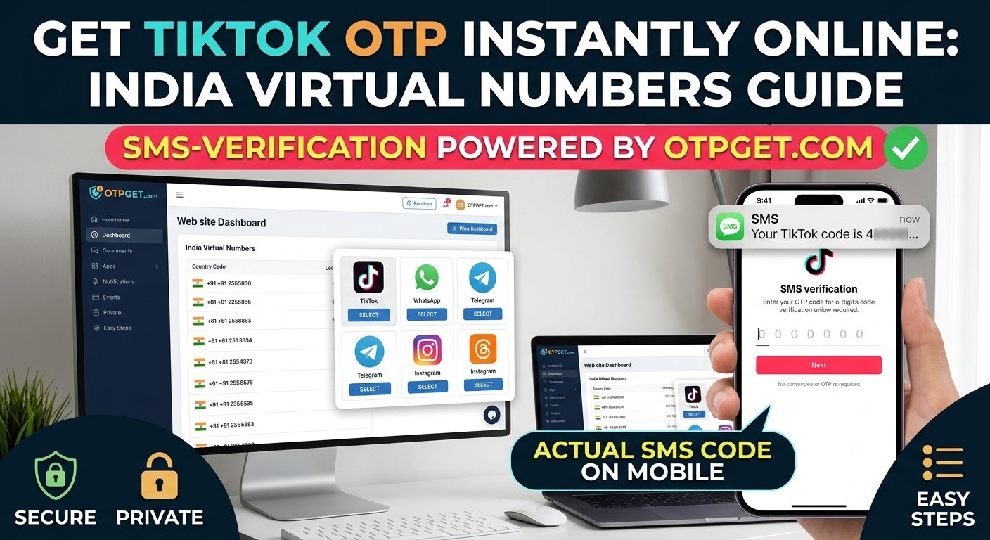 India Virtual Number for TikTok | Fast OTP Delivery - OTPGET