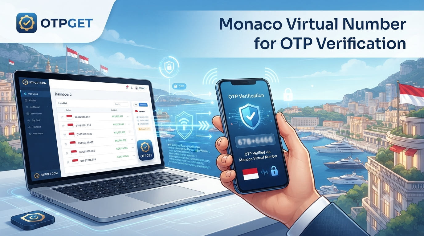 Monaco Virtual Number for OTP Verification with OTPGet