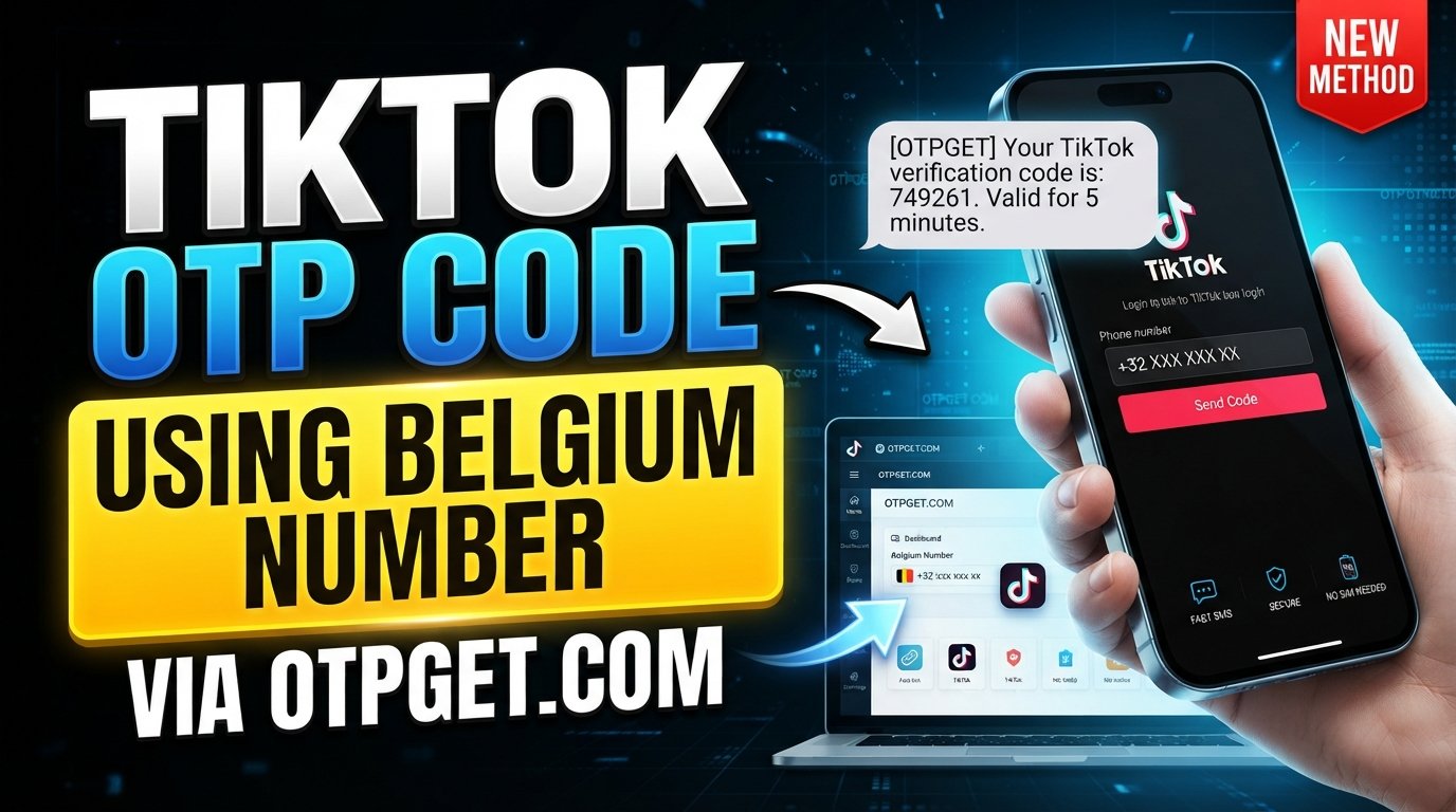 Get TikTok OTP Code Using Belgium Number — OTPGET Complete Guide