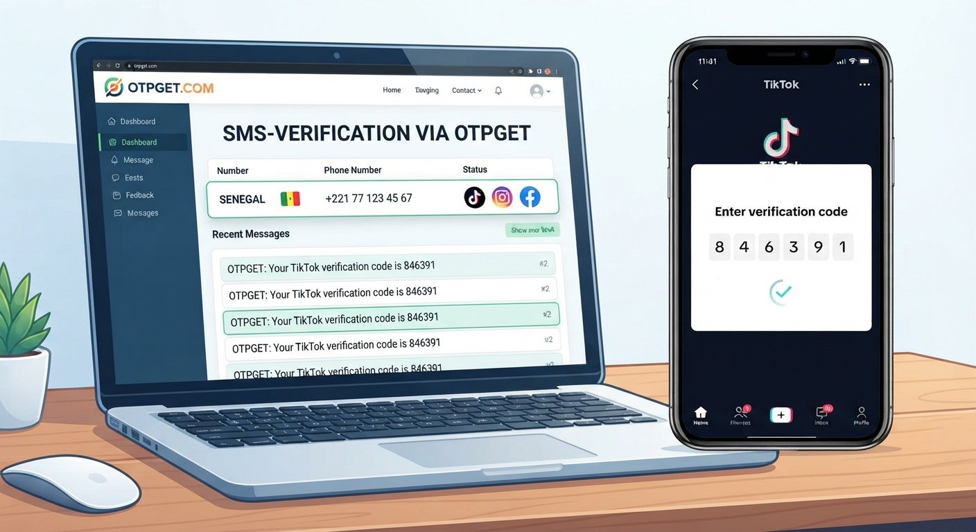 Get TikTok OTP Code Using Senegal Number — OTPGet Guide