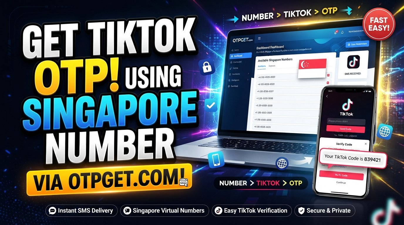 Get TikTok OTP Code Using Singapore Number | OTPGet