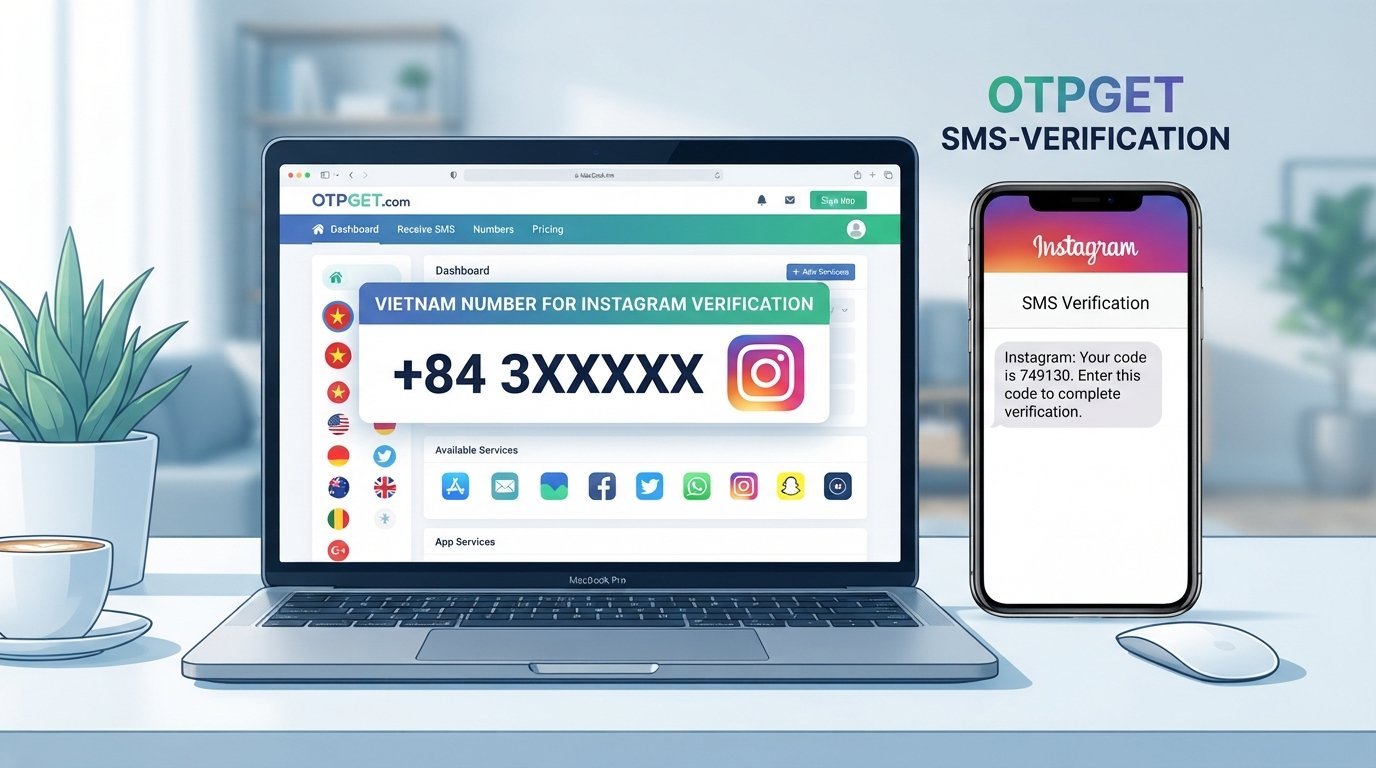 Buy Vietnam Number for Instagram Verification — OTPGet Guide