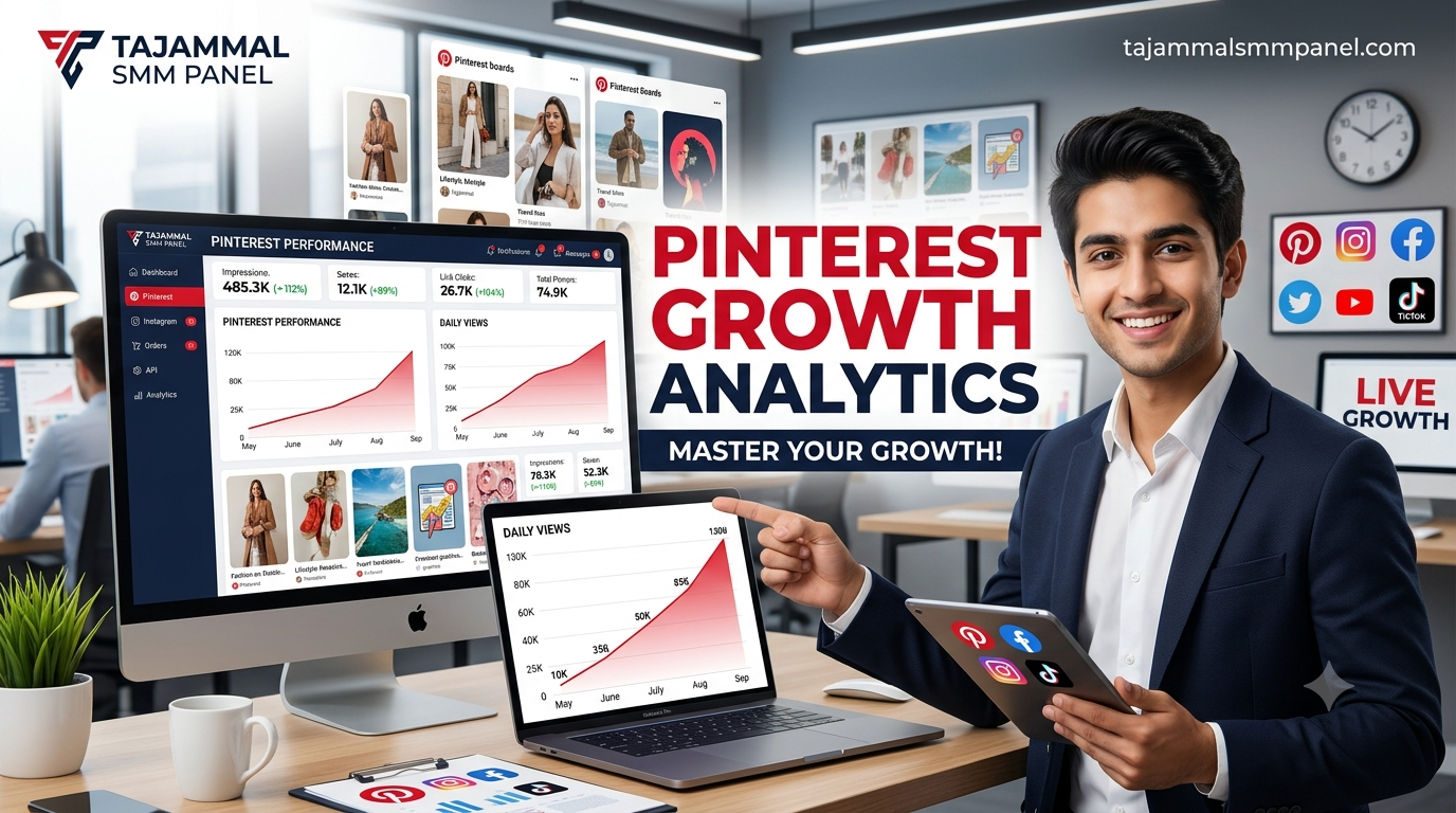 Buy Pinterest Monthly Views with TAJAMMAL SMM PANEL