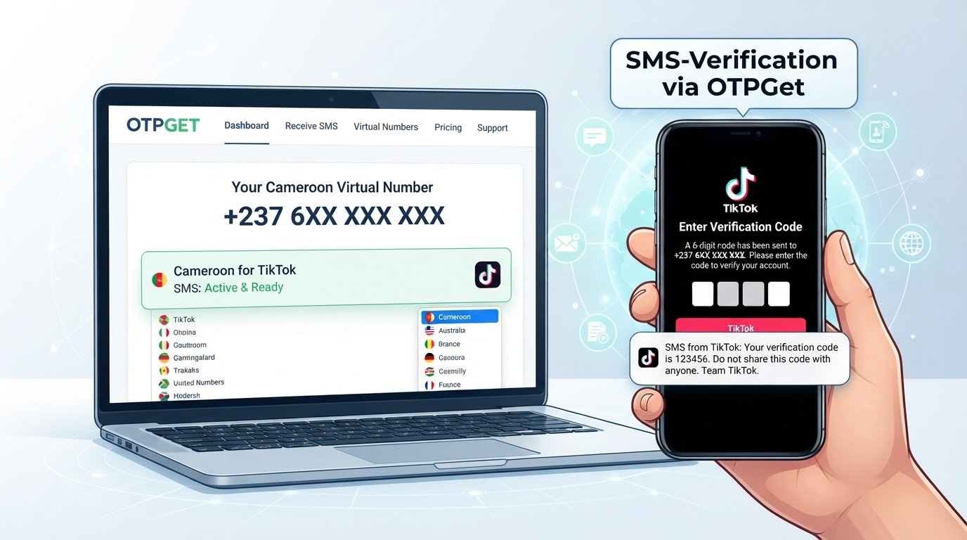 Cameroon Virtual Number for TikTok SMS: OTPGet Verification Guide