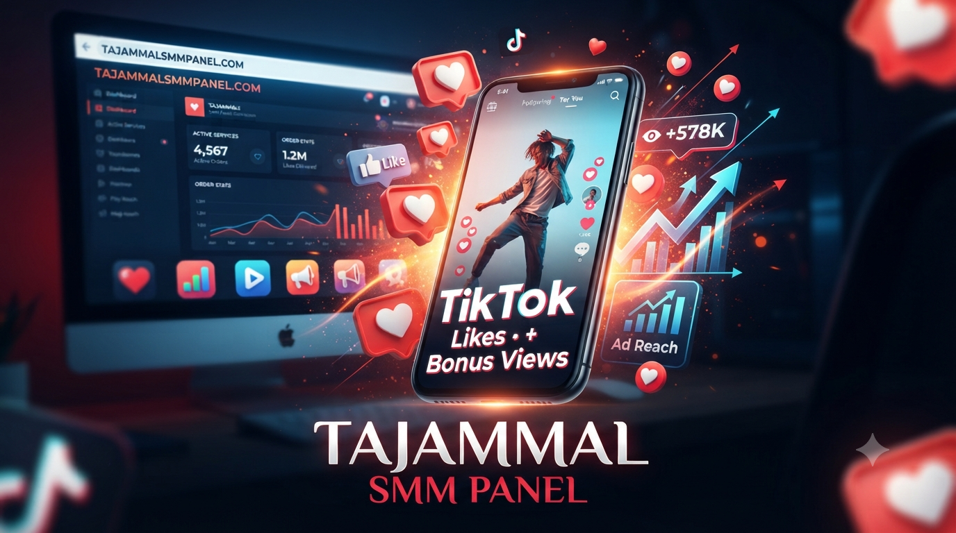 TikTok Likes & Bonus Views | TAJAMMAL SMM PANEL