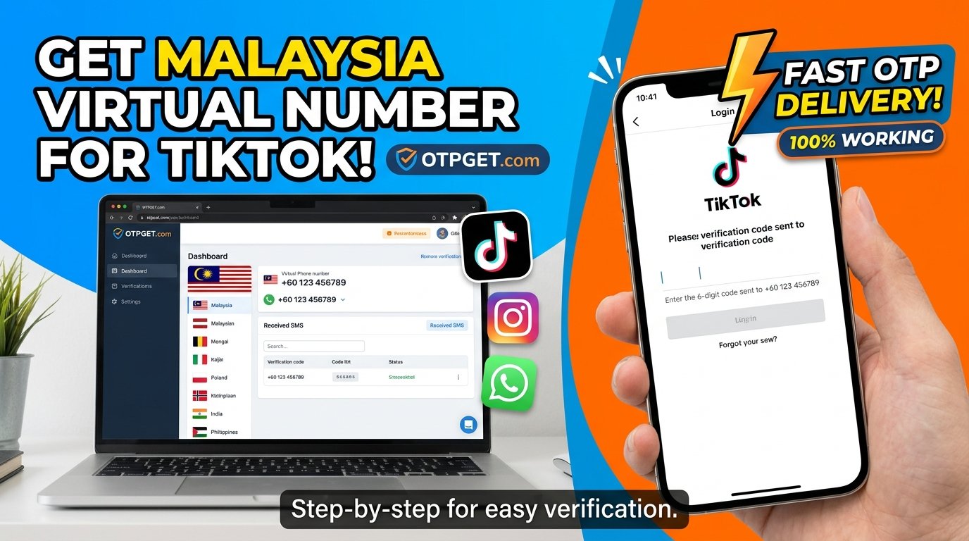 Malaysia Virtual Number for TikTok | Fast OTP | OTPGET
