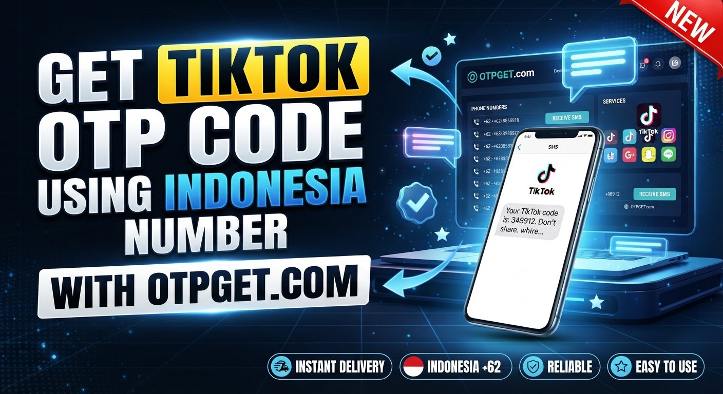 Get TikTok OTP Code Using Indonesia Number with OTPGET Guide