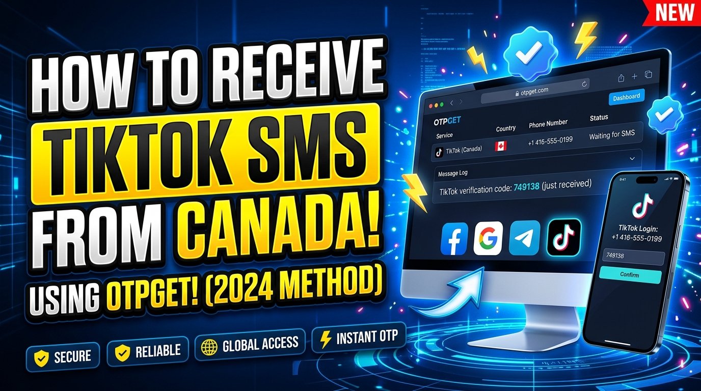 Receive TikTok SMS From Canada Online | OTPGET