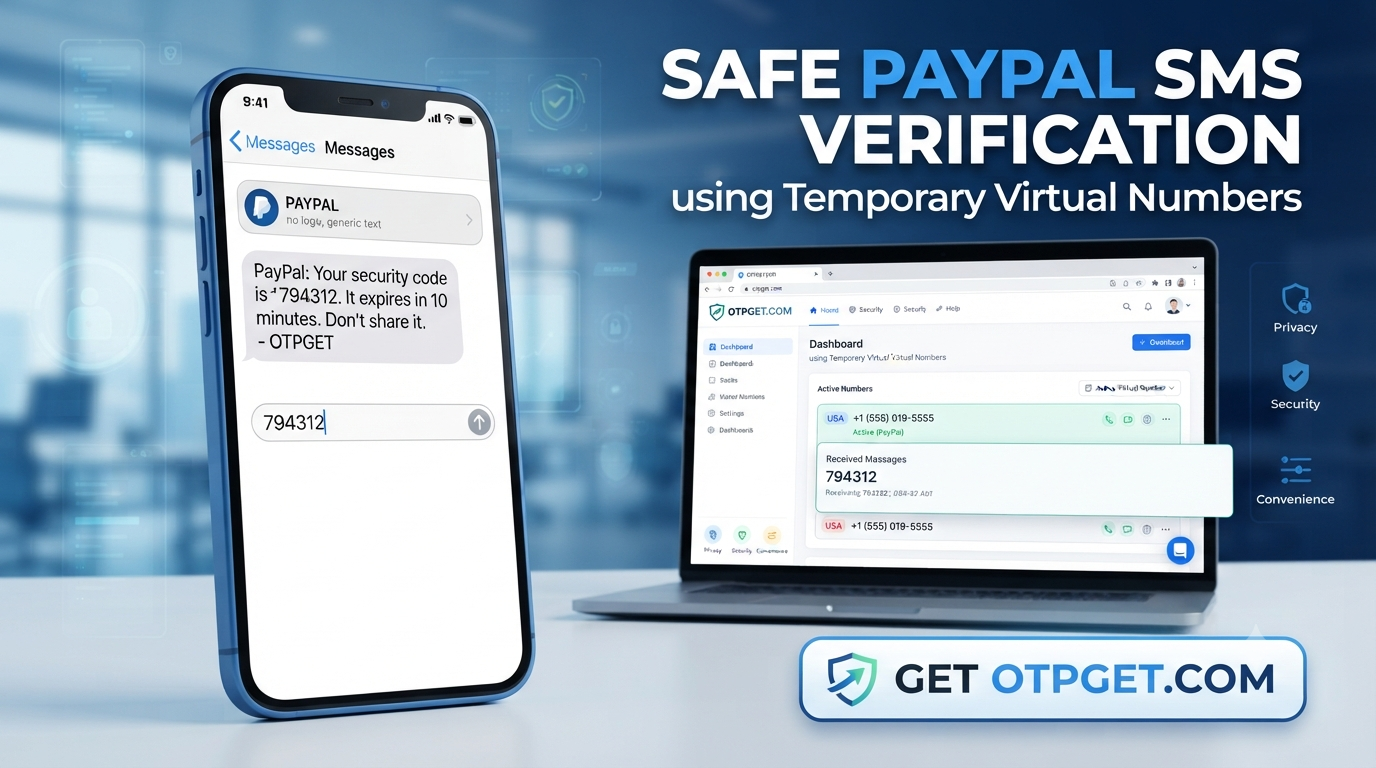 PayPal SMS Verification Temporary Number - OTPGET Complete Guide