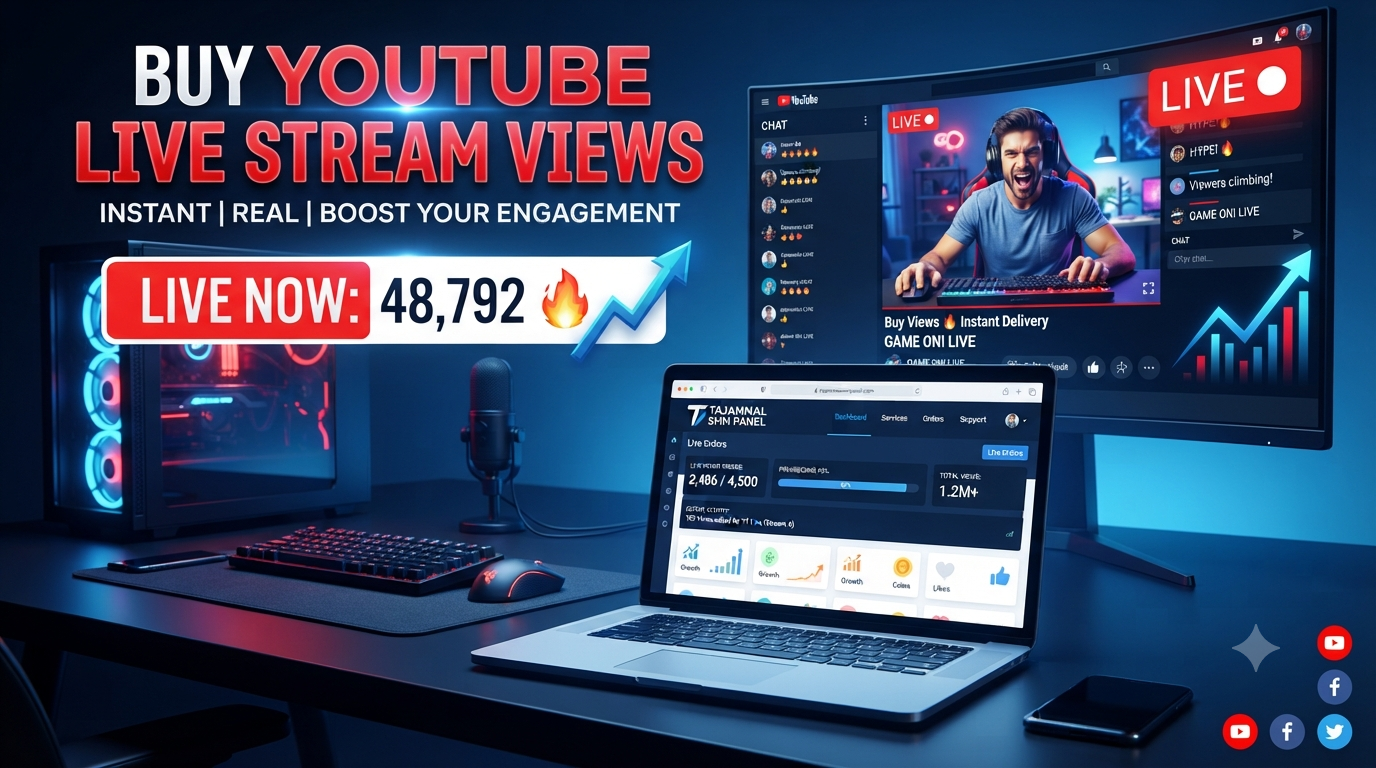 Buy YouTube Live Stream Views | Fast & Real Results with TAJAMMAL SMM PANEL
