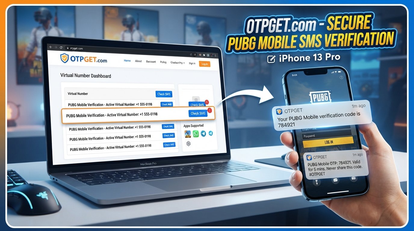 Need a PUBG Mobile OTP Number? Use OTPGET for SMS Verification