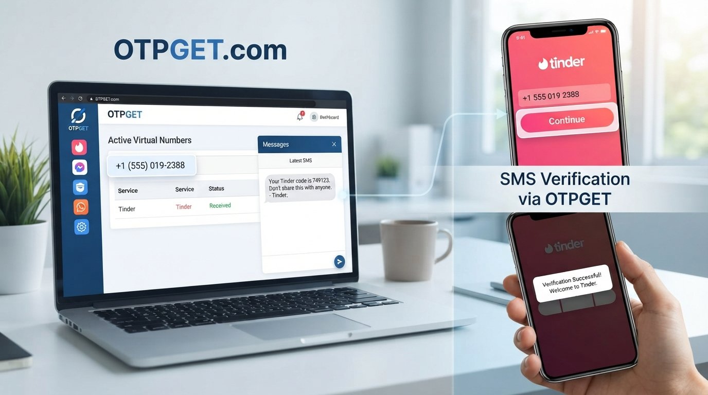 Tinder OTP Number – Receive Verification Code with OTPGET Online