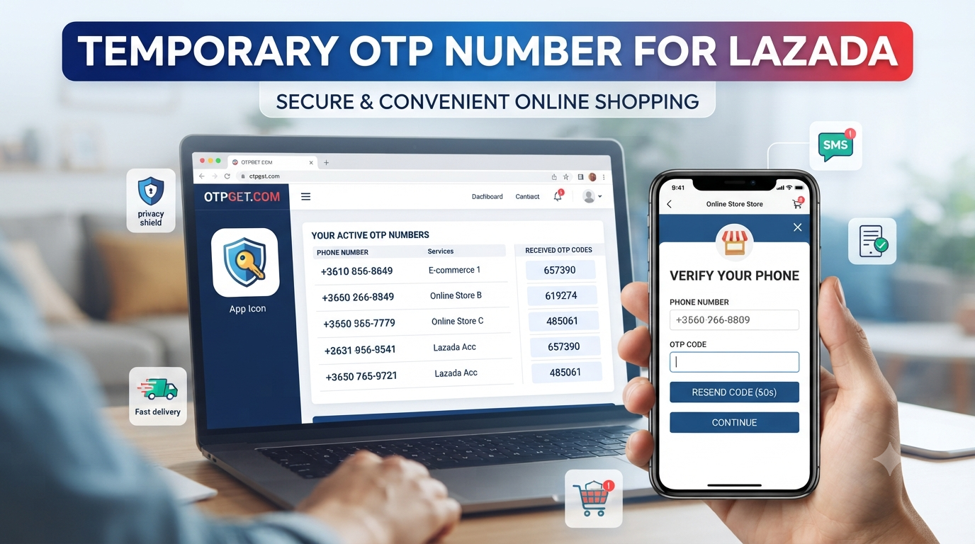 How to Get a Temporary OTP Number for Lazada Online with OTPGET