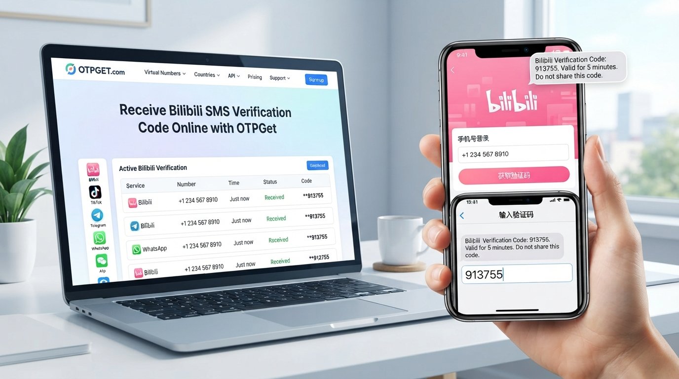 Bilibili SMS Code Online – OTPGet Number Service: User Guide