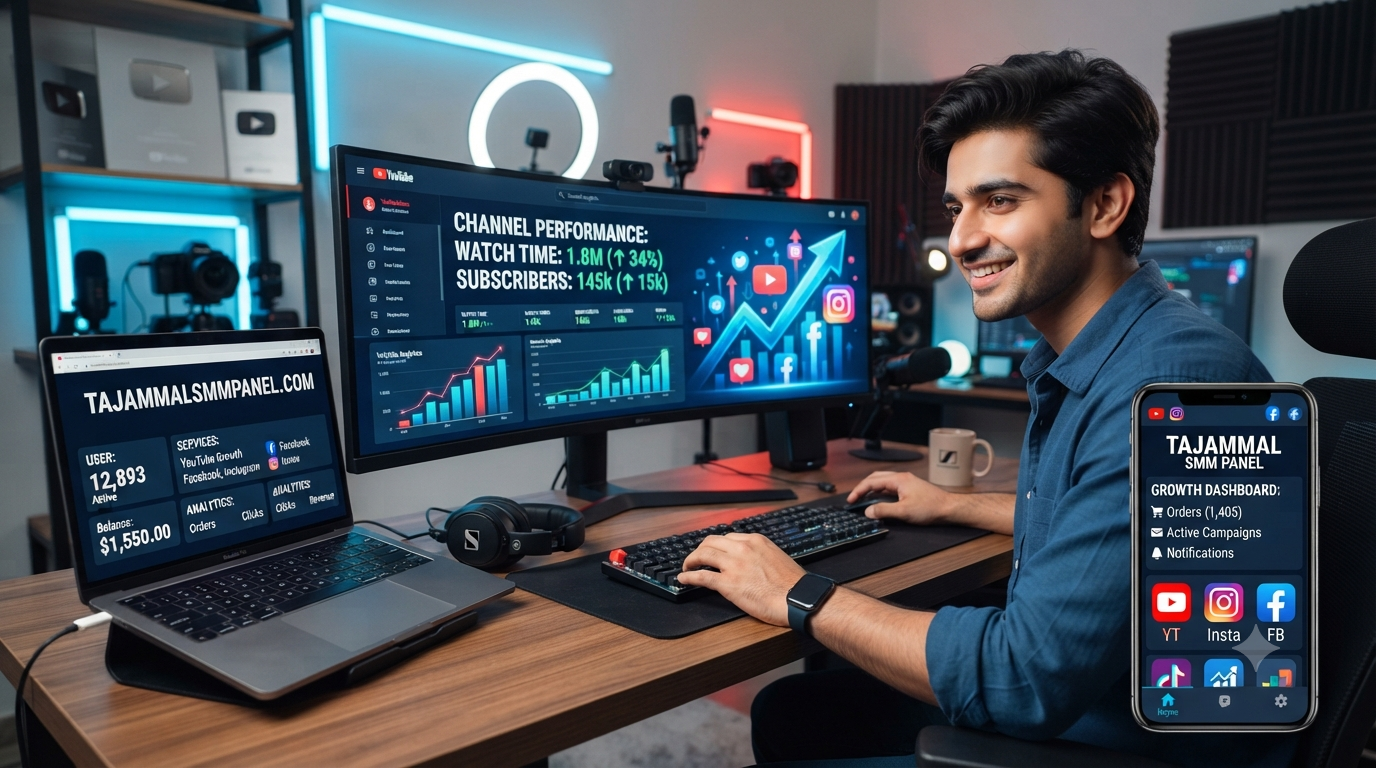 Buy Real YouTube Watch Time with TAJAMMAL SMM PANEL