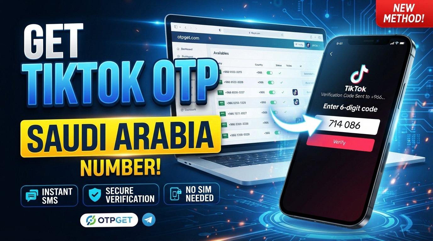 Get TikTok OTP Code Using Saudi Arabia Number Online | OTPGET