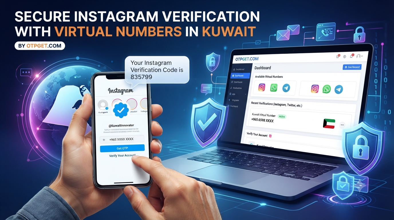 Virtual Number Instagram Kuwait – Secure OTP Verification with OTPGET