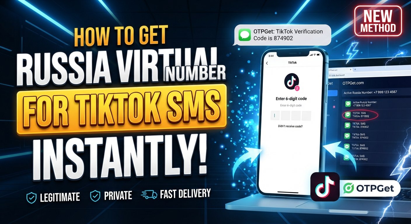 Russia Virtual Number for TikTok SMS — OTPGet Verification Guide